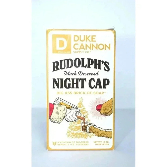 Duke Cannon Supply Co. Rudolph's Much Deserved Night Cap BAR SOAP 10 OZ NEW - Picture 3 of 7